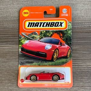 Matchbox Porsche 911 Carrera Cabriolet Red MBX Highway 79 New Model 2024 MB Car